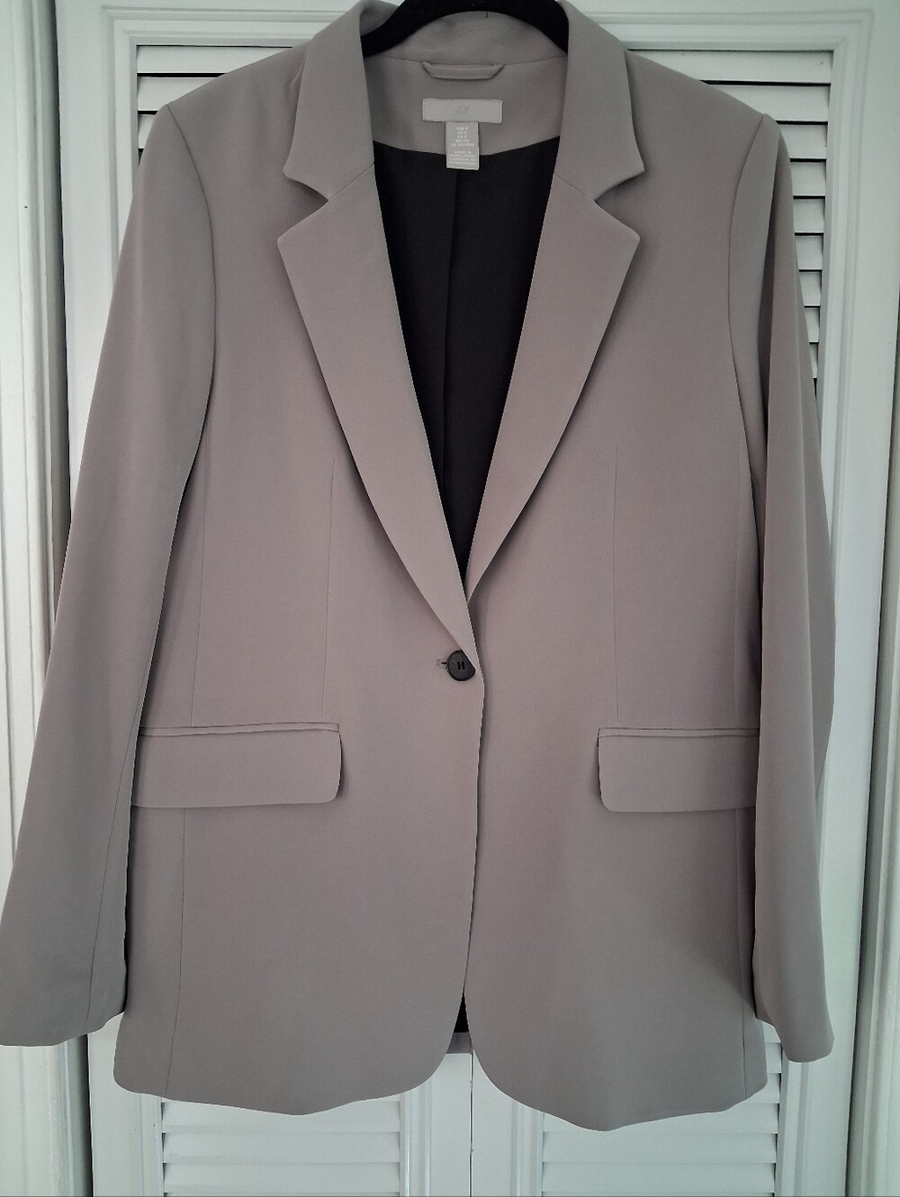 H&M Women's Single-Button Blazer - Light Taupe